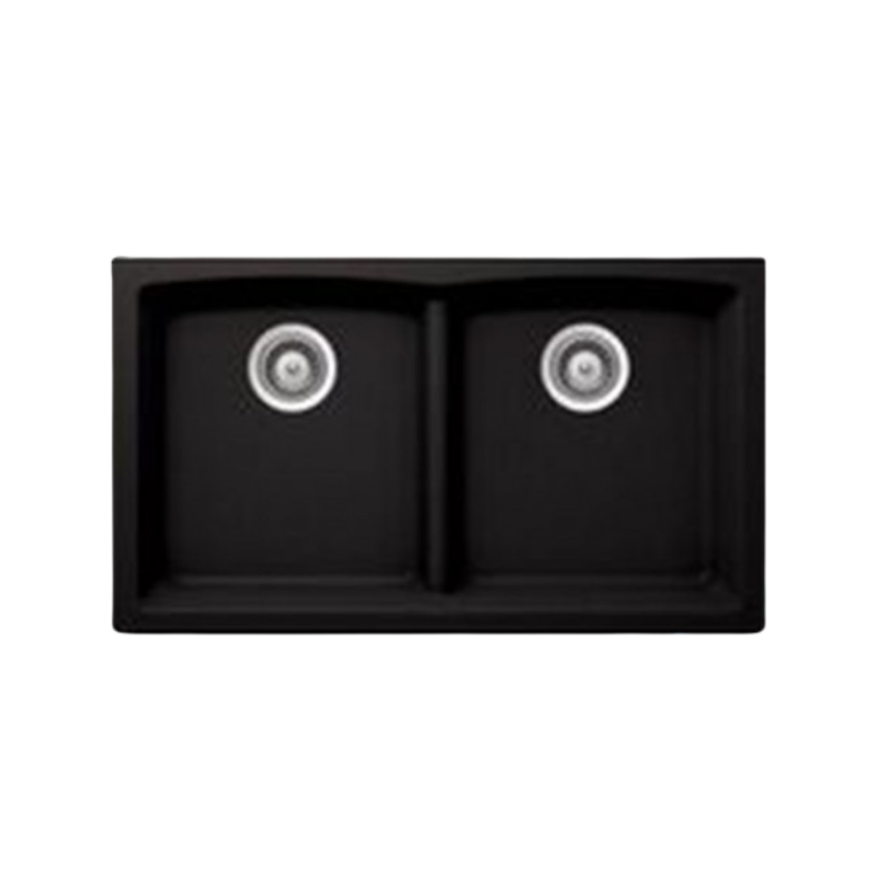 Virtuo Granite Double Undermount Low Divide Bowl(Kitchen Sink)