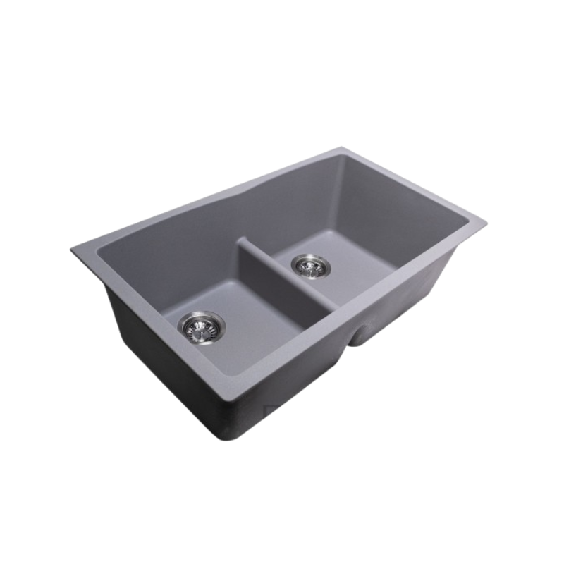 Virtuo Granite Double Undermount Low Divide Bowl(Kitchen Sink) - Image 2